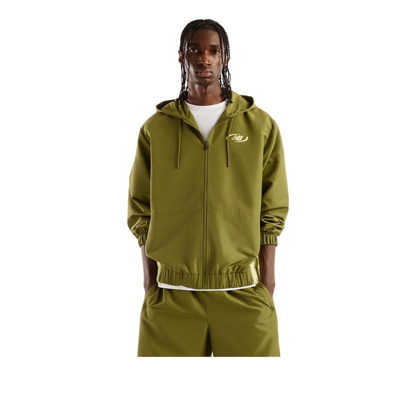 New Balance Trackside Woven Mens Jacket - Olive