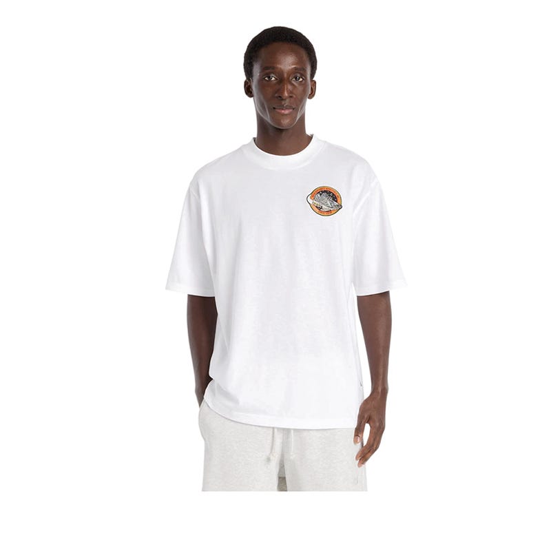 New Balance Ghica Sport Station Oversized T-Shirt Mens S/S Top - WHITE