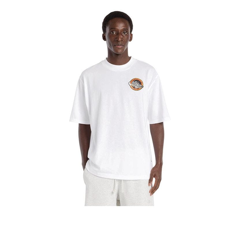 New Balance Ghica Sport Station Oversized T-Shirt Mens S/S Top - WHITE